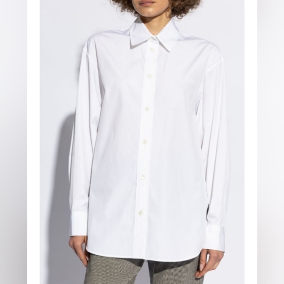 Isabel Marant Tops - Isabel Marant Blue White Cotton Poplin Striped Shirt 40 L